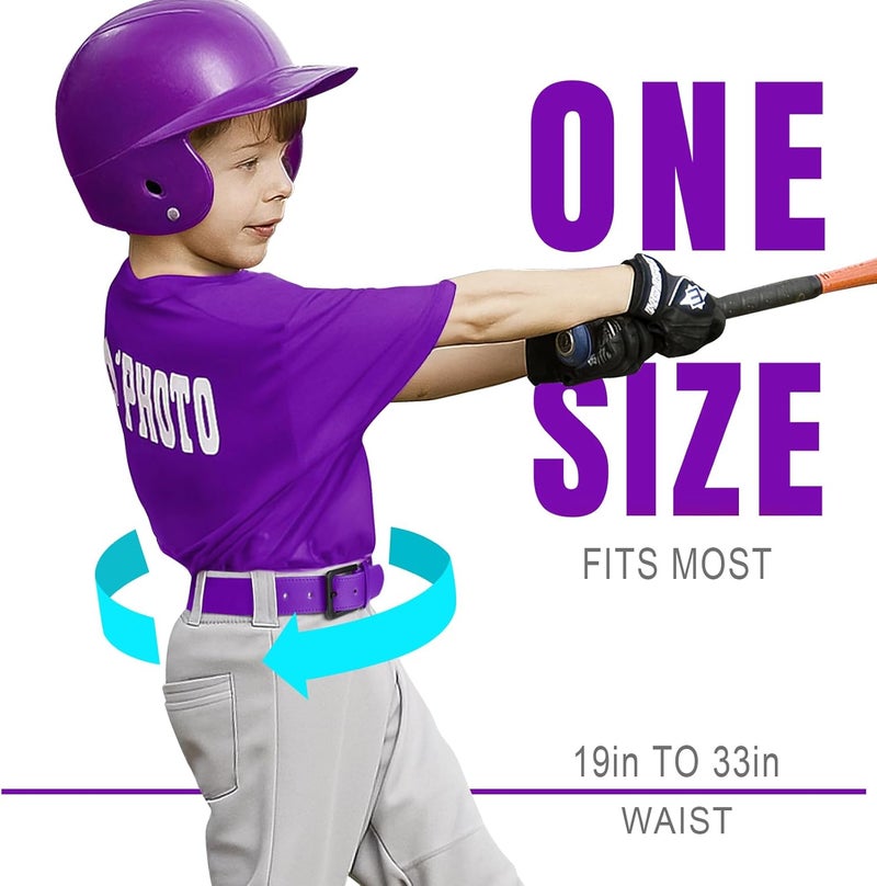 Werforu Baseball Socks and Non-Metal Nickel-Free Belt-Adjustable Belt with Non-allergic Plastic Buckle Softball Socks for kid - Image 3
